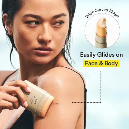 Airy Sunstick Protection Bar SPF50+ Broad Spectrum, Semi-Matte Sunscreen Stick for Oily & Combination Skin, No White Cast, Water-Resistant, Korean Sunscreen, 0.81 oz / 23 g